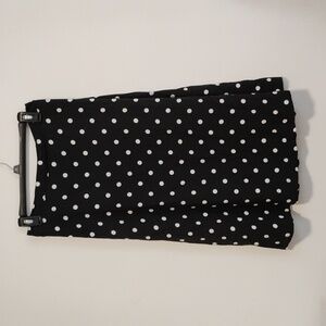 Old Navy | Black + White Polka Dot Midi Skirt | Women's M
